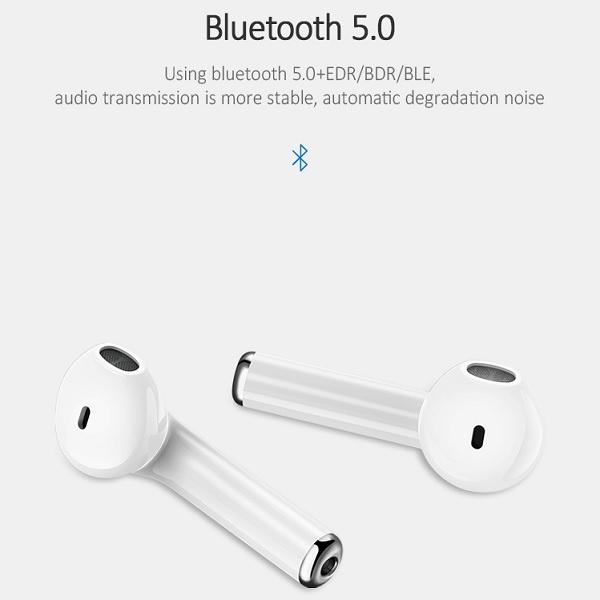 Usams Słuchawki Bluetooth 5.0 Tws Luseries Bezprzewodowe Biały/White Bhulu01 (Us-Lu001)