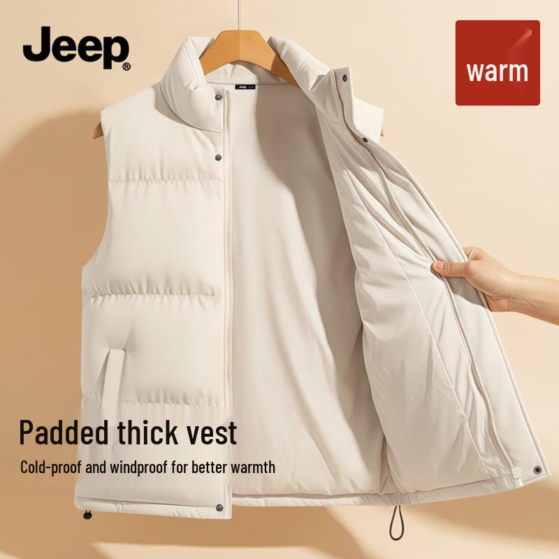 JEEP Men's Thermal Stand-Collar Padded Vest
