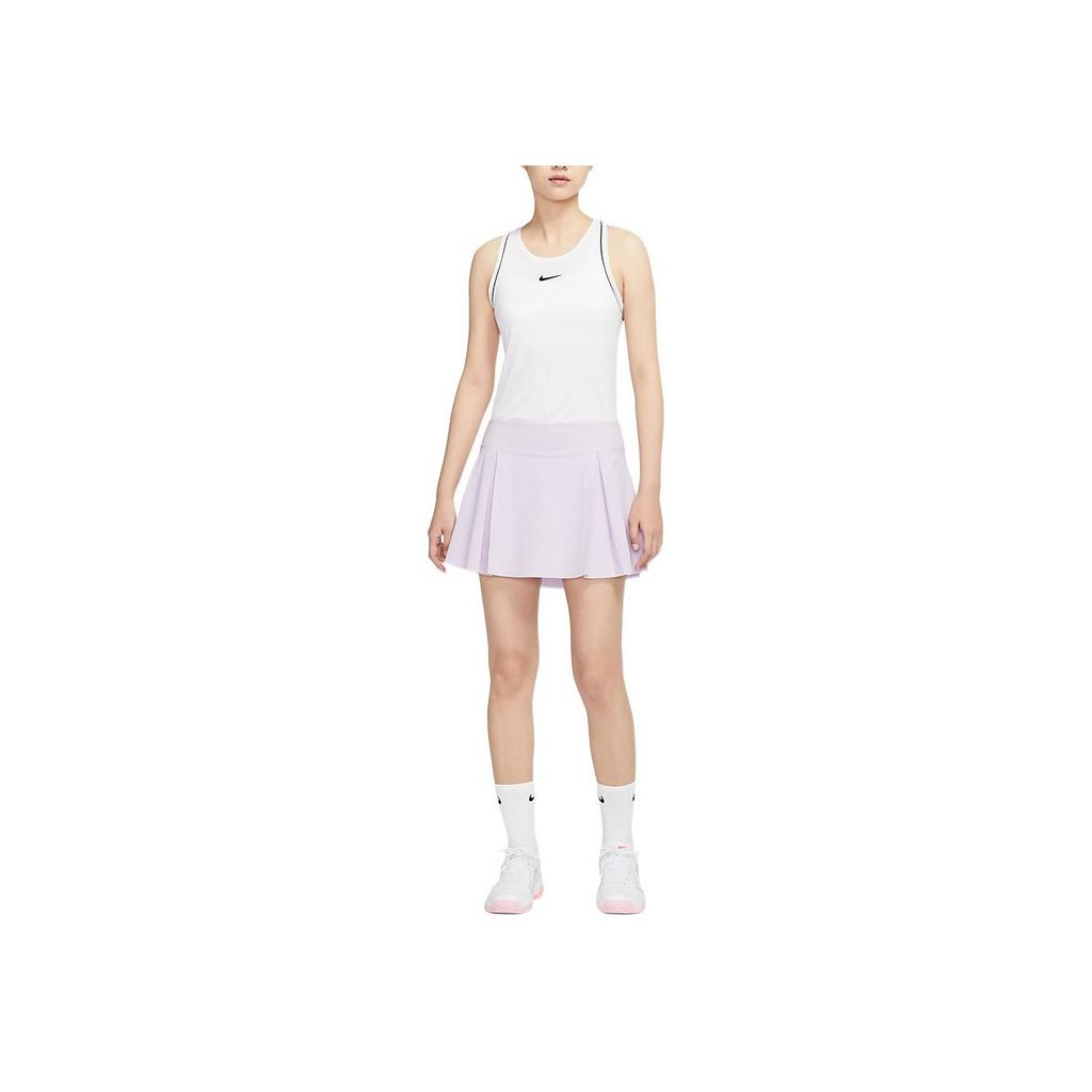 Nike Club Skirt Tennis Sports Solid Color Breathable A-Line Comfortable Casual Skirt Women Skirts Purple DD0342-530