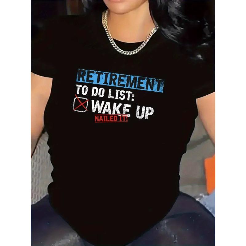 

Short Sleeve T-Shirt | Durable And Lightweight, Featuring Fun Retirement Theme Design, Ideal For Casual Wear, Comfortable Fit, S