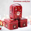 Christmas Gift Tin Box Cartoon Santa Claus Merry Christmas Tinplate Boxes Xmas New Year Candy Cookie Packaging Boxes Decorations