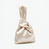 Luxury Silk Satin Wrist Bag Soft Knot Tote Portable Party Clutch Purse Party Occasion