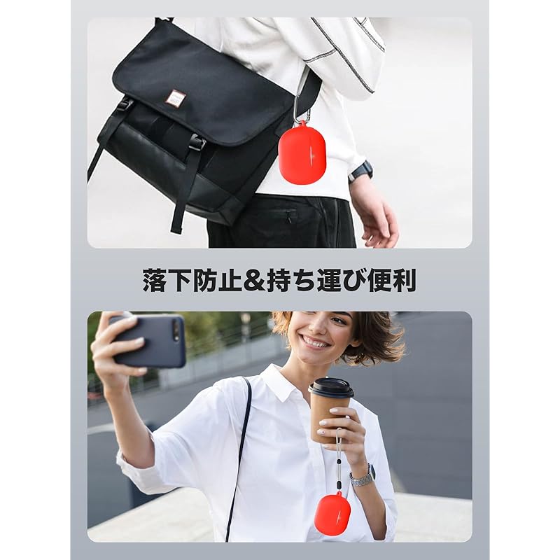 SOUNDPEATS UU for case Cover [YANMONGI] Wireless earphones protective cover silicone protective case -With chain charging case cover visible led light