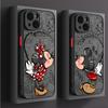 Pouzdro na telefon Mickey Minnie Love pro Apple iPhone 15 16 Pro Max 13 14 Plus 12 Mini 11 Pro XR 8 SE 7 6S XS MAX Matný kryt