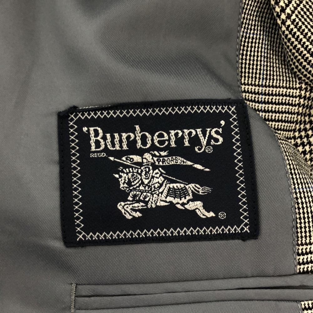 Burberrys Veste tailleur en laine à motif Prince de Galles années 90 Beige x noir Homme Vieux Occasion