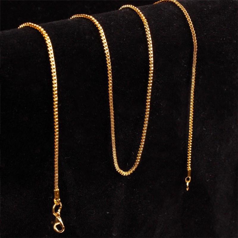Korean Style 2MM Box Chain Necklace - Women's Simple Clavicle Chain, No Pendant, Short Necklace