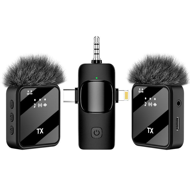 F11 Wireless Lapel Microphone: Three-in-One Noise Reduction Mini Mic for Mobile Phone Video & Live Broadcast
