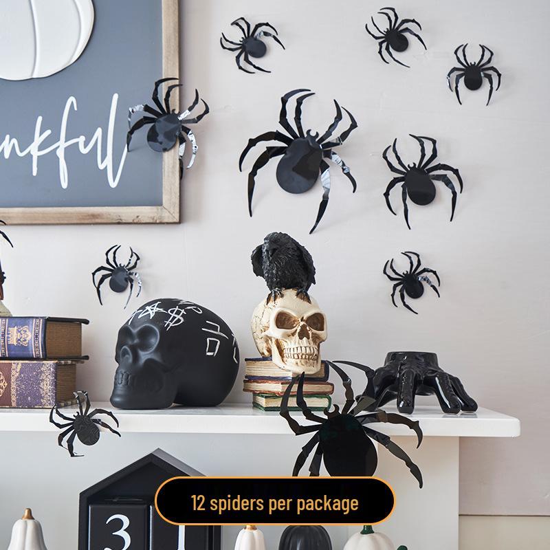 Halloween Pumpkin Lantern Decorations: Bat Ornaments & Scene Props for Bars and Shops
