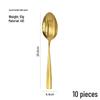 Madekai Gold-Plated 316L Stainless Steel Soup Spoons, 10-Pack