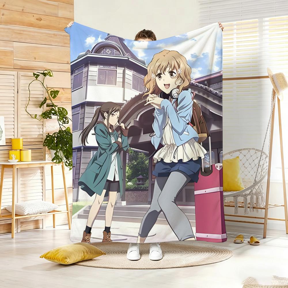 Anime H-HanasakuS IrohaS Throw Soft Warm Throw Blanket for Bedroom Living Room Bed Travel Camping Picnic Gift
