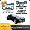 תואם למרצדס S-Class W222 משנת 2018-2020, משופר לחלקי שיפור גריל ומכסה מנוע Maybach AMG S63/S65.