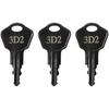 Sentry Safe Replacement Keys Model 1100-Codes 3A2 for Sentry Safe Key (Key 3D2)(3 Pcs)