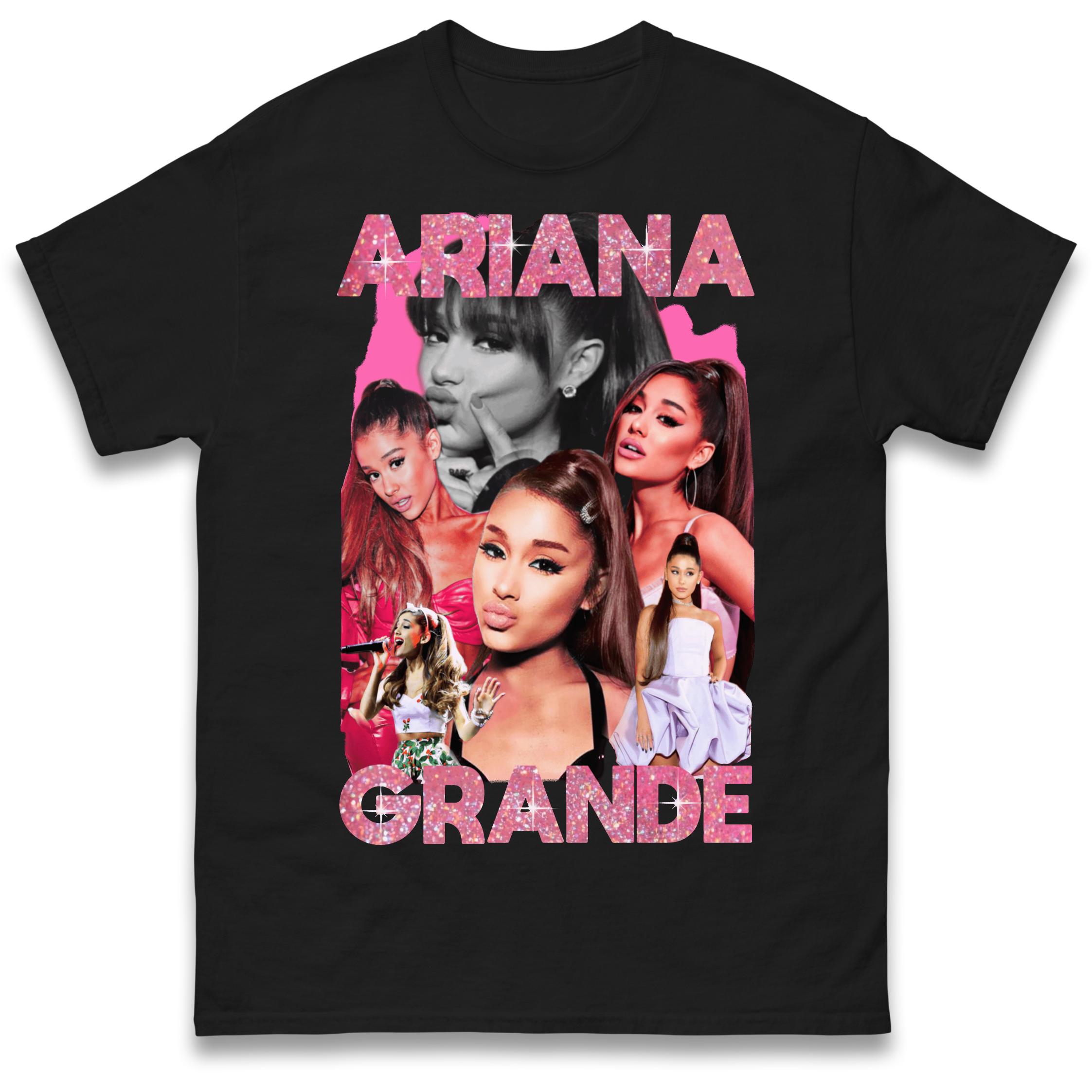 Ariana Grande Pink Sparkle Bootleg Mens T Shirt Womens Tops Tees L