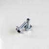 US Class 2 External Hex Flange Bolt with Tooth Washer, Blue-White Zinc-Plated Carbon Steel, Anti-Loosening.