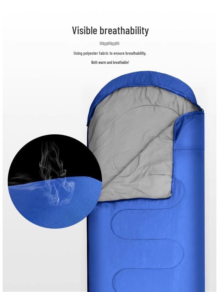 Vier-Jahreszeiten Erwachsenen-Schlafsack: Dick, Kältefest, Perfekt für Outdoor-Wintercamping