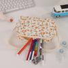 Multifunctional Gardenia Pen Bag Handheld Portable Pencil Case Makeup Bag Home&Travel