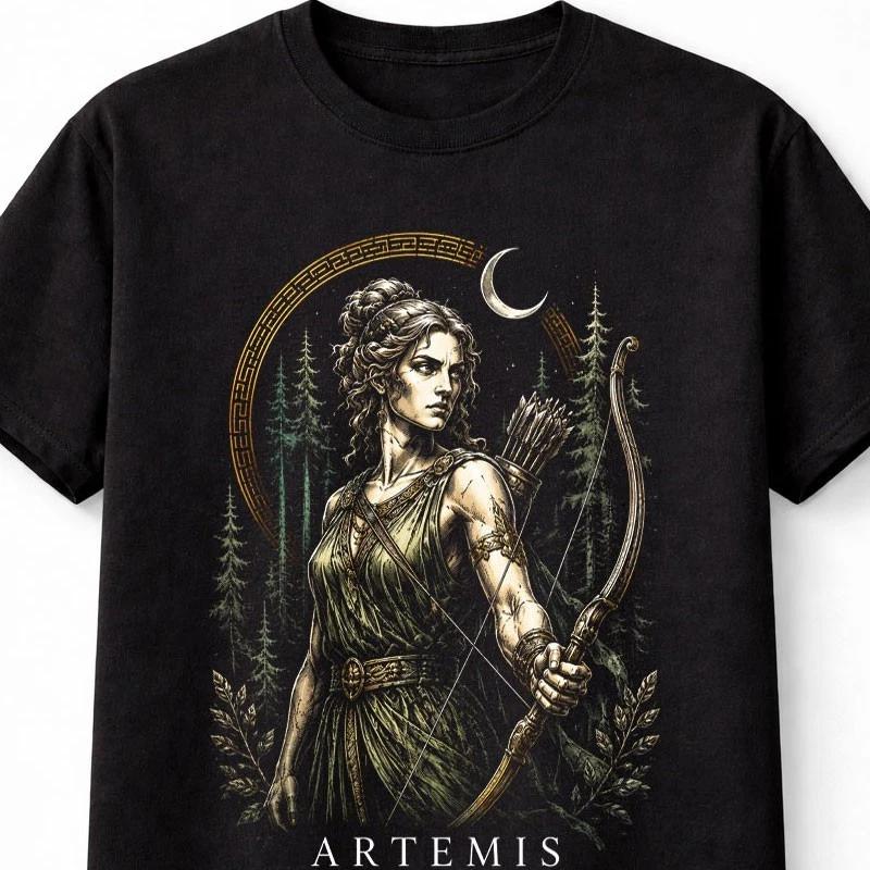 Artemis Goddess of the Hunt Greek Mythology Archer Unisex TShirt S