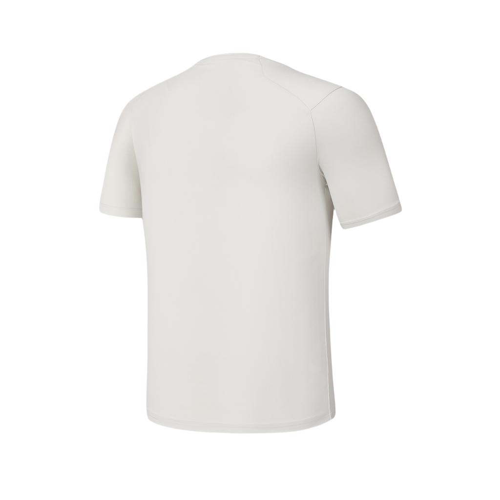 Fila Fitness SS24 Logo Print Moisture-Wicking Quick-Dry Cool Sports Knit Crew Neck Short Sleeve T-Shirt Men Tops Pearl-Gray A11M421107FGY