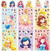 Princess Face Swap Puzzle Stickers: 6-48 Sheets/Pack - Cartoon Make-A-Face Toy