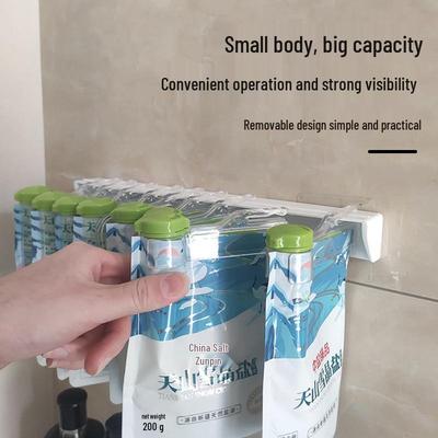 Wall-Mounted Kitchen Seasoning Packet Clip and Storage Rack