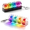 Portachiavi Tastiera a Dita a 4 Pulsanti Tastiera RGB Giocattolo Fidget con Luci per Sollievo dallo Stress Decompressione Accessori Calmanti