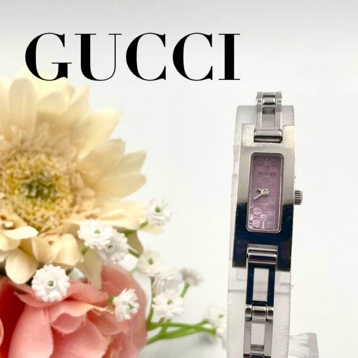 Used 959 New Battery GUCCI 3900L Interlocking GG Watch Quartz Square Pink Breath Watch