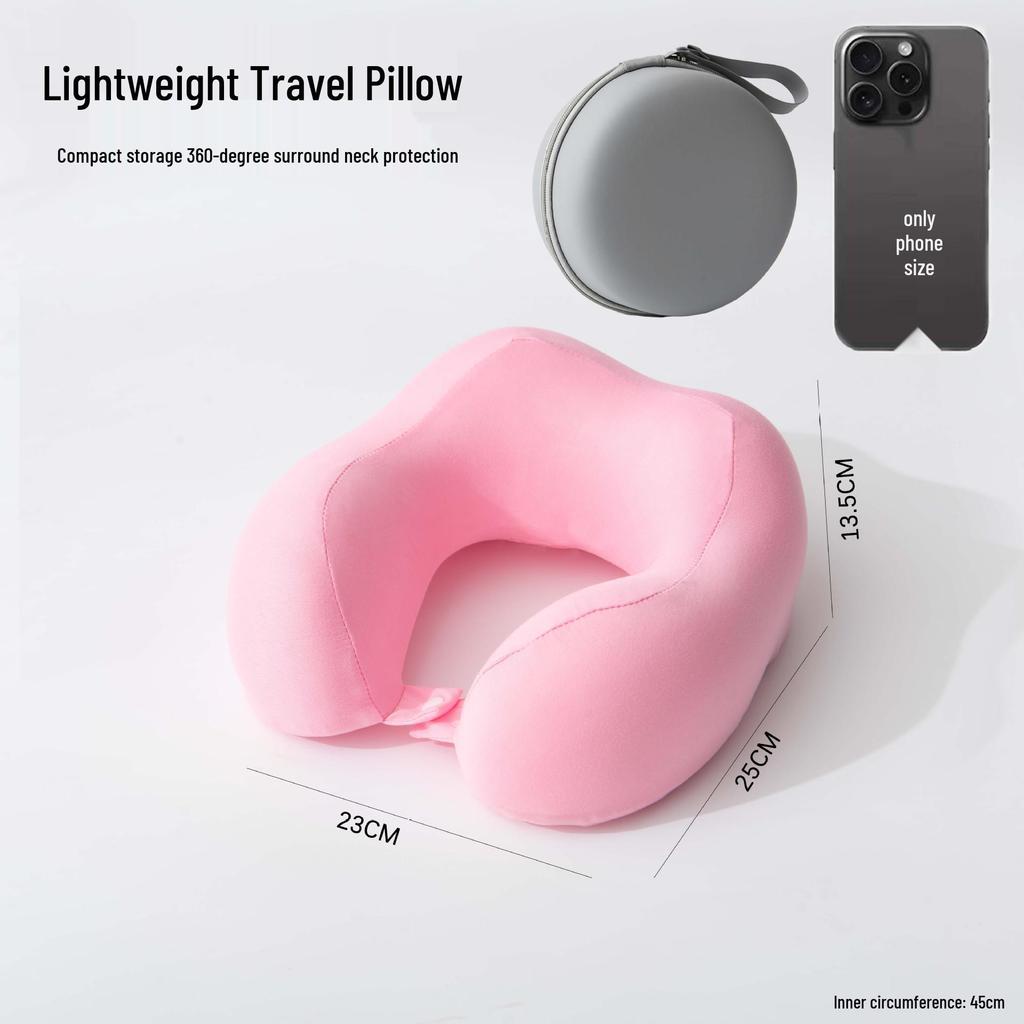 Memory Foam U-Shaped Travel Neck Pillow for Airplane and Cervical Support