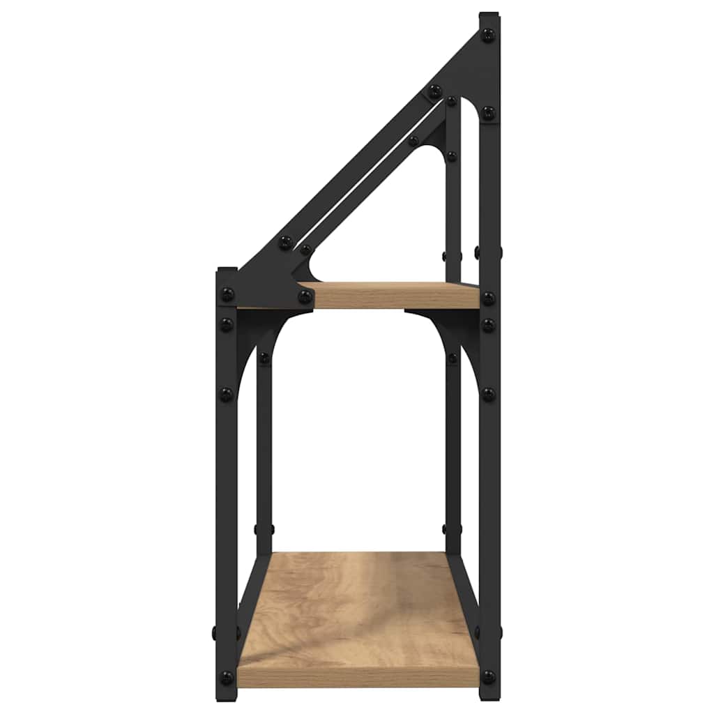 Estante de Pared con Estante Roble Artesano 60 x 21 x 51 cm Material a Base de Madera