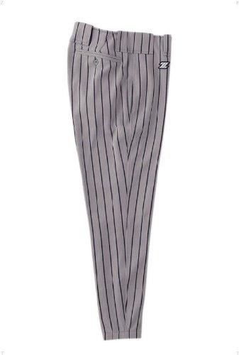 

ZETT Baseball Uniform Striped Long Pants BU612LP Silver x Navy S (1329)