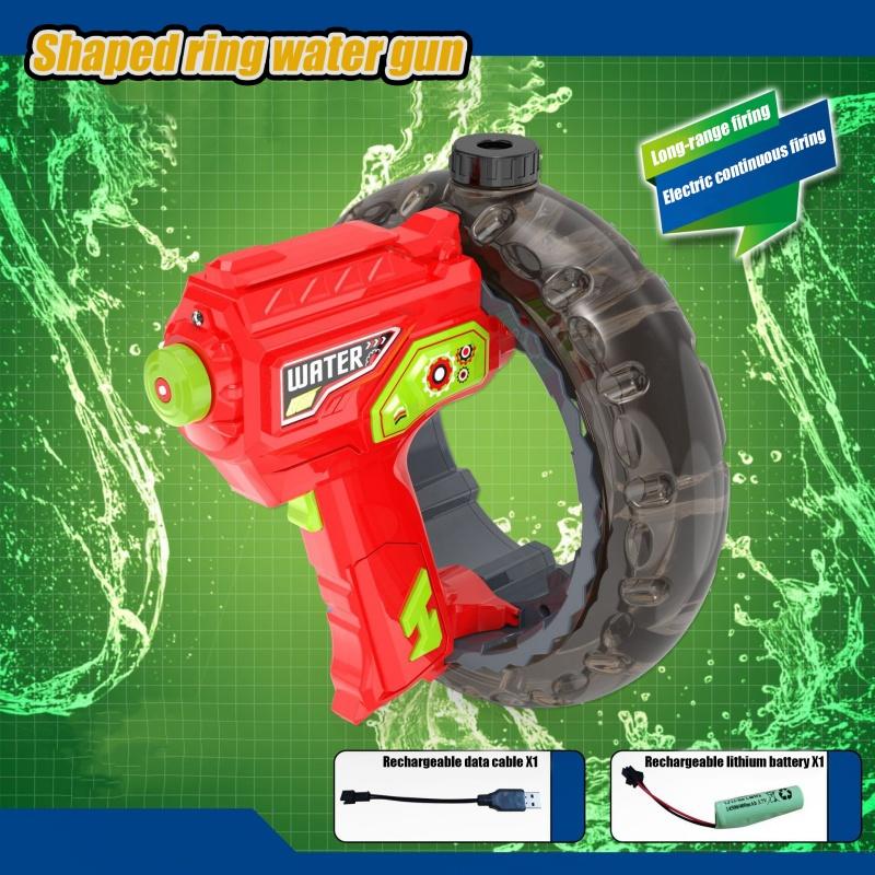 

Large Electric Water Gun Ring Handheld Space Concentrator Cool Light Large Capacity Water Blaster Battle Shooting Gun for Kids