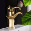 Retro Table BasinFaucet Brass Gun Gray Hot and Cold Mixed Faucet Deck-mounted Sink Tap Creative Single Handle Single Hole Tap
