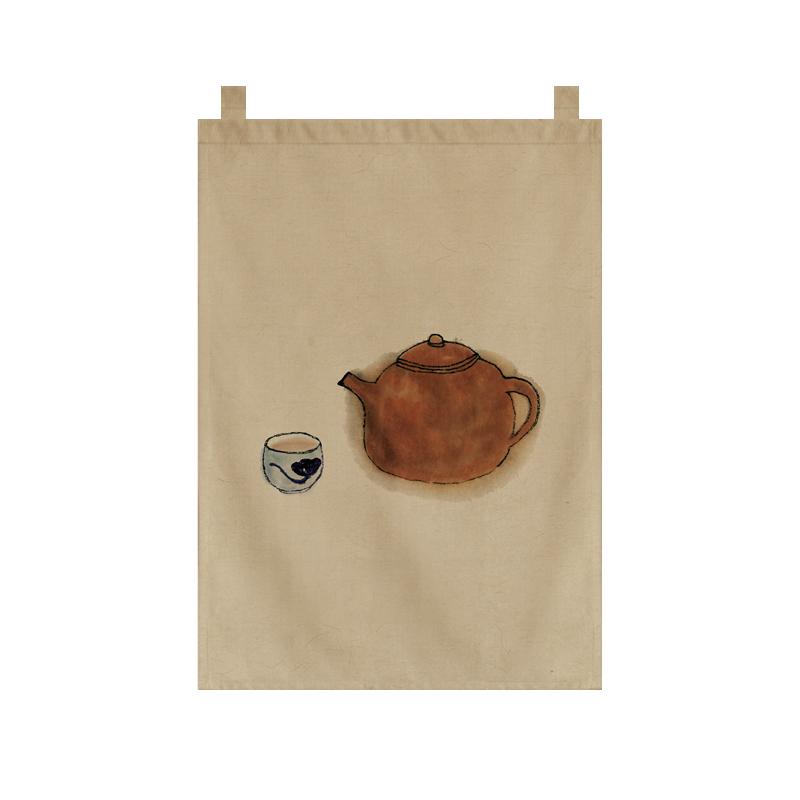 Japanese Style Tea Room Door Curtain Restaurant Signboard Chinese Tea House Partition Restaurant Hotel Pub Banner Short Curtain