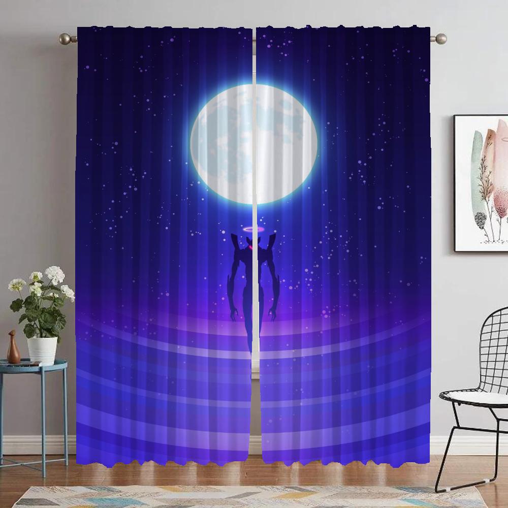 Evangeliones Home Interior Curtains for Camera Halloween Decoration Curtains Child Room Living Room Curtain Tulle for Bedroom