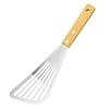 1PC Wooden Handle Non-slip Stainless Steel Kitchen Frying Spatula Cookware Frying Fish Spatula Frying Shovel Leaky Shovel