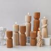 3D Cylinder Candle Mold Reusable Silicone Mold for Home Decorations Practical Aromatherapys Mould Jewelry Supplies