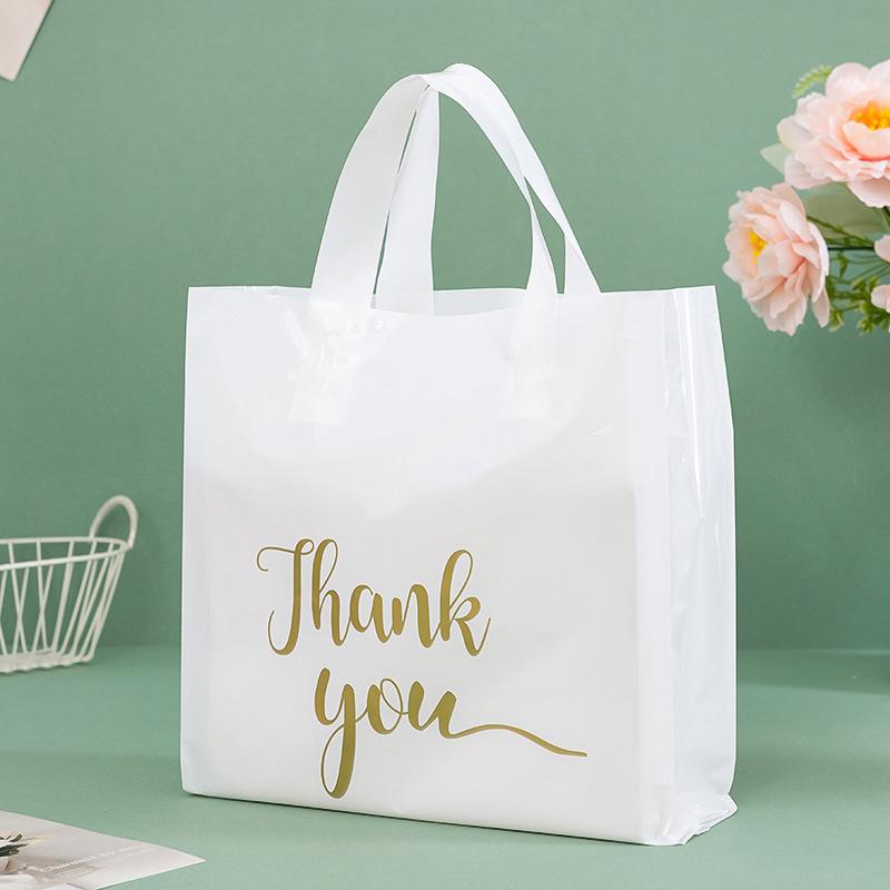 Foreign trade tote bag plastic packaging bag gift bag black thickened tote bag clothing bag packing bag