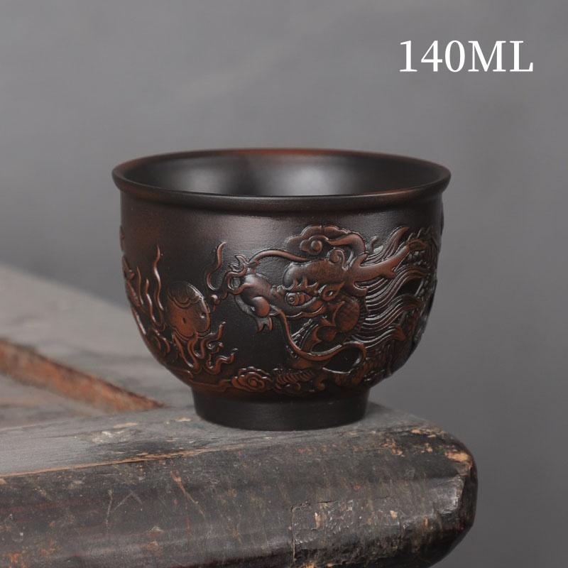 

Dragon Master Cup Высококачественный керамический чайный сервиз с тиснением вручную. Фиолетовая керамика. Чайная чашка в стиле кунг-фу. Керамическая посуда. Чашка для чая. 200ml