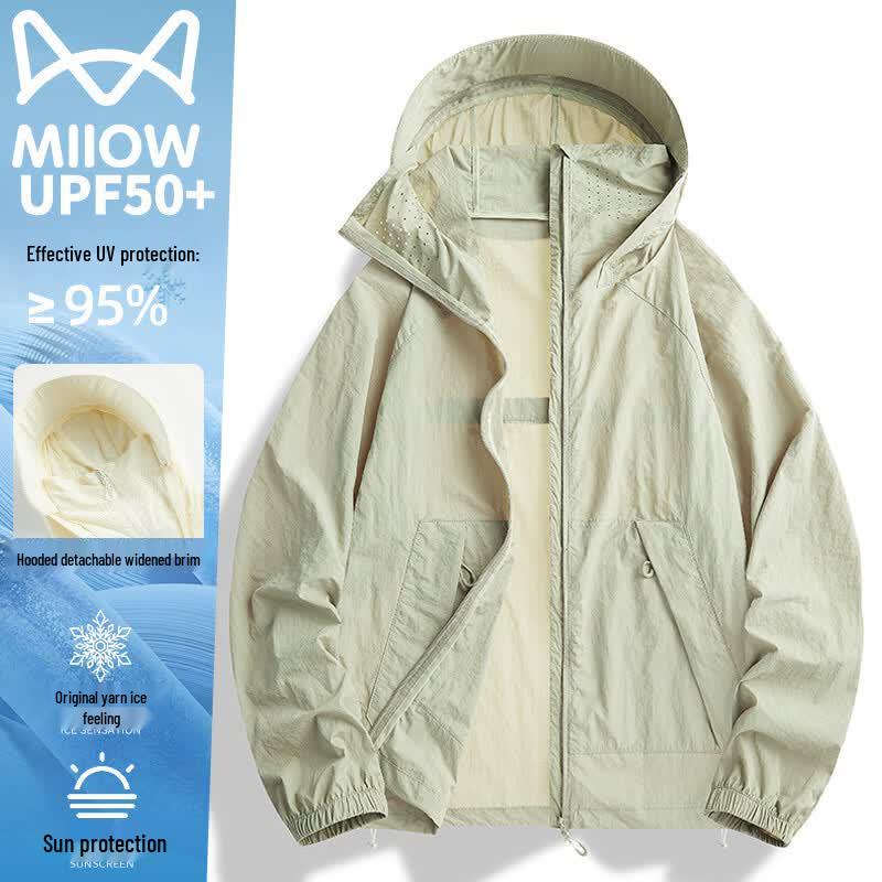MiiOW Men s Summer Lightweight Hooded Sun Protection Jacket XL светло-зеленый