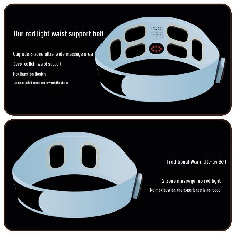 Mussels Red Light EMS Vibration Hot Compress Waist Massager