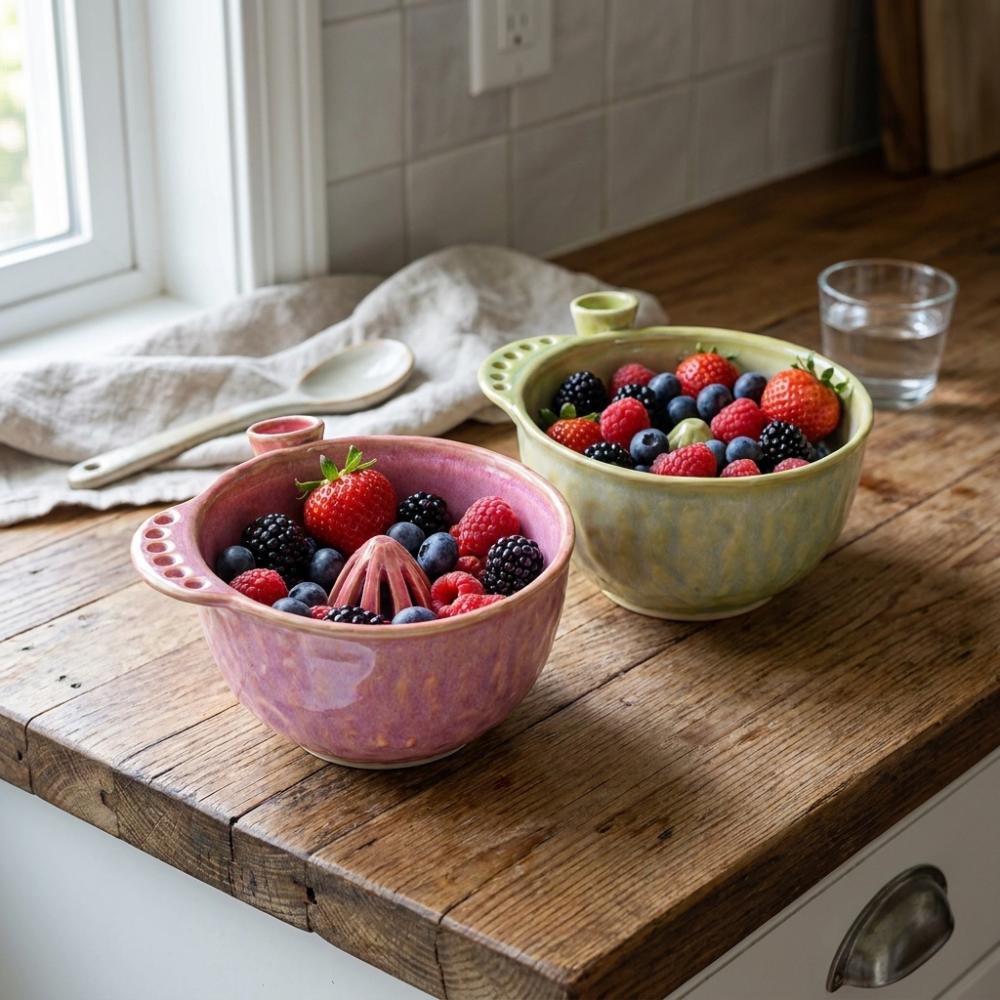 Self-spinning Fruit Washing Bowl Large Capacity Self-Rotating Fruit Cleaner Healthy Eating