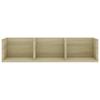 CD Wall Shelf Sonoma Oak 75 x 18 x 18 cm Particleboard