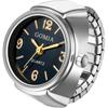 "Stainless Steel Ring Watch Women's Adjustable Analog Waterproof Quartz Fashion Accessory"