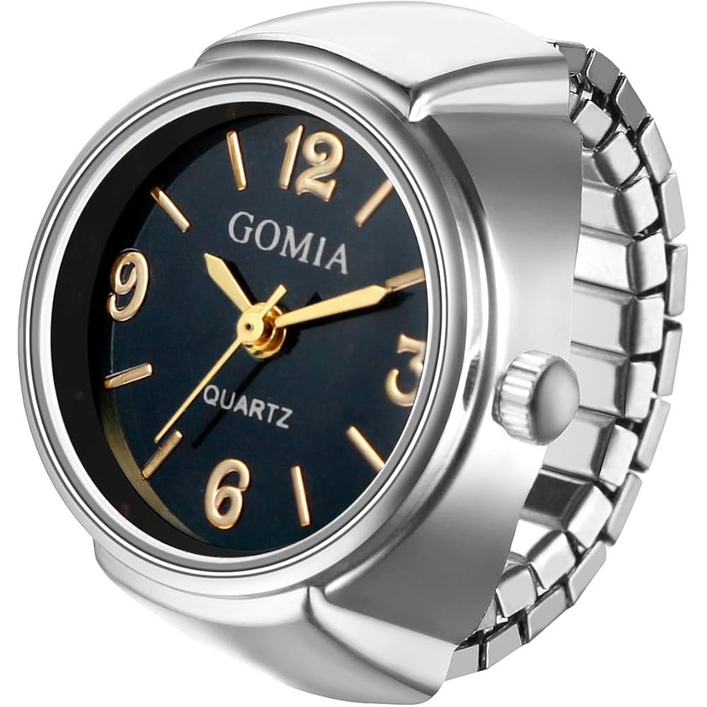 Stainless Steel Ring Watch Women s Adjustable Analog Waterproof Quartz Fashion Accessory