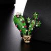 Delicate Stylish Cactus Design Oil Drop Alloy Brooch Wear Decoration Plant Pin
