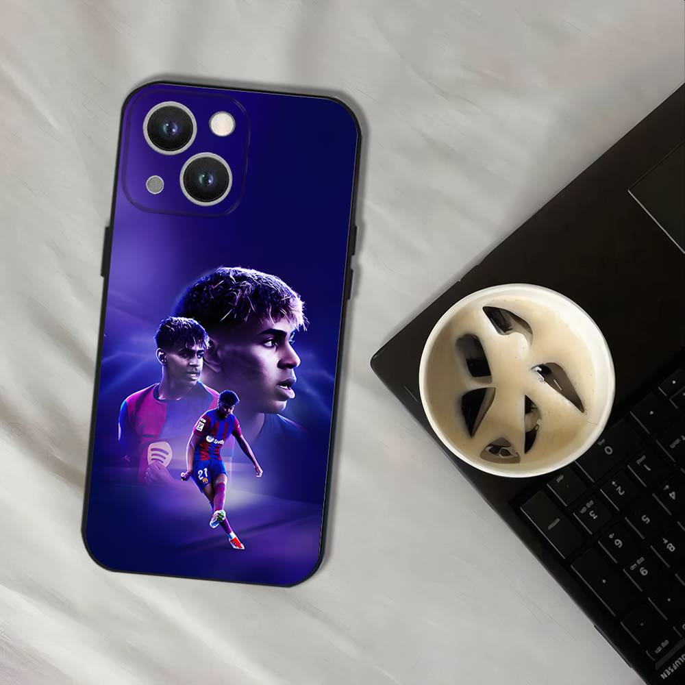 No.19 Football L-Lamine Y-Yamals Phone Case For iPhone 16,15,14,13,12,11,Pro,XS,Max,XR,Plus,E,SE4,Mini Black Soft Cover