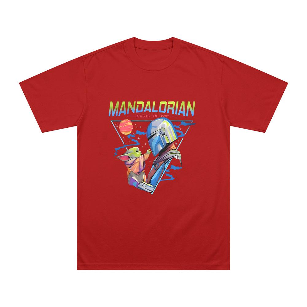 

The Mandalorian and Grogu Movie T Shirts High Quality Pure Cotton Tees Women Men High Street O-neck Short Sleeve Casual T-shirts XXL червоний