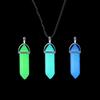 Halloween Noctilucent Glowing Necklace Bullet Hexagonal Column Luminous Necklace Night Fluorescence Glow In Dark Necklace