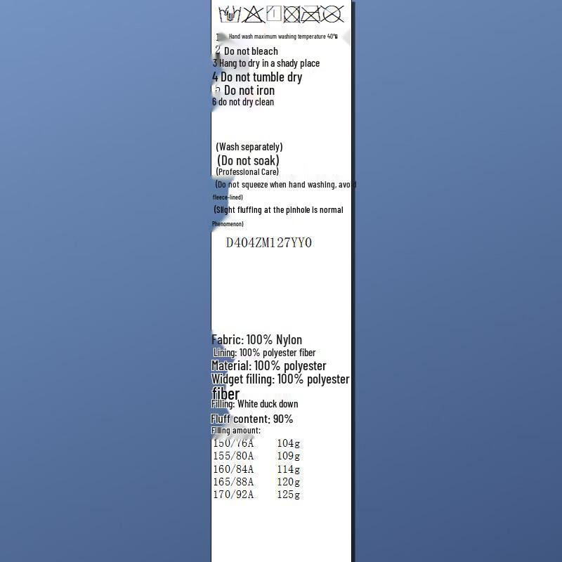 Sancai 2025 Winter Waterproof 90% White Duck Down Shirt-Style Jacket