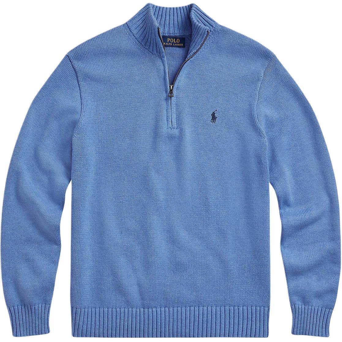 Polo Ralph Lauren Logo Bestickter Baumwoll-Reißverschluss-Kragen Pullover Herren Pullover 710859939-005 XS