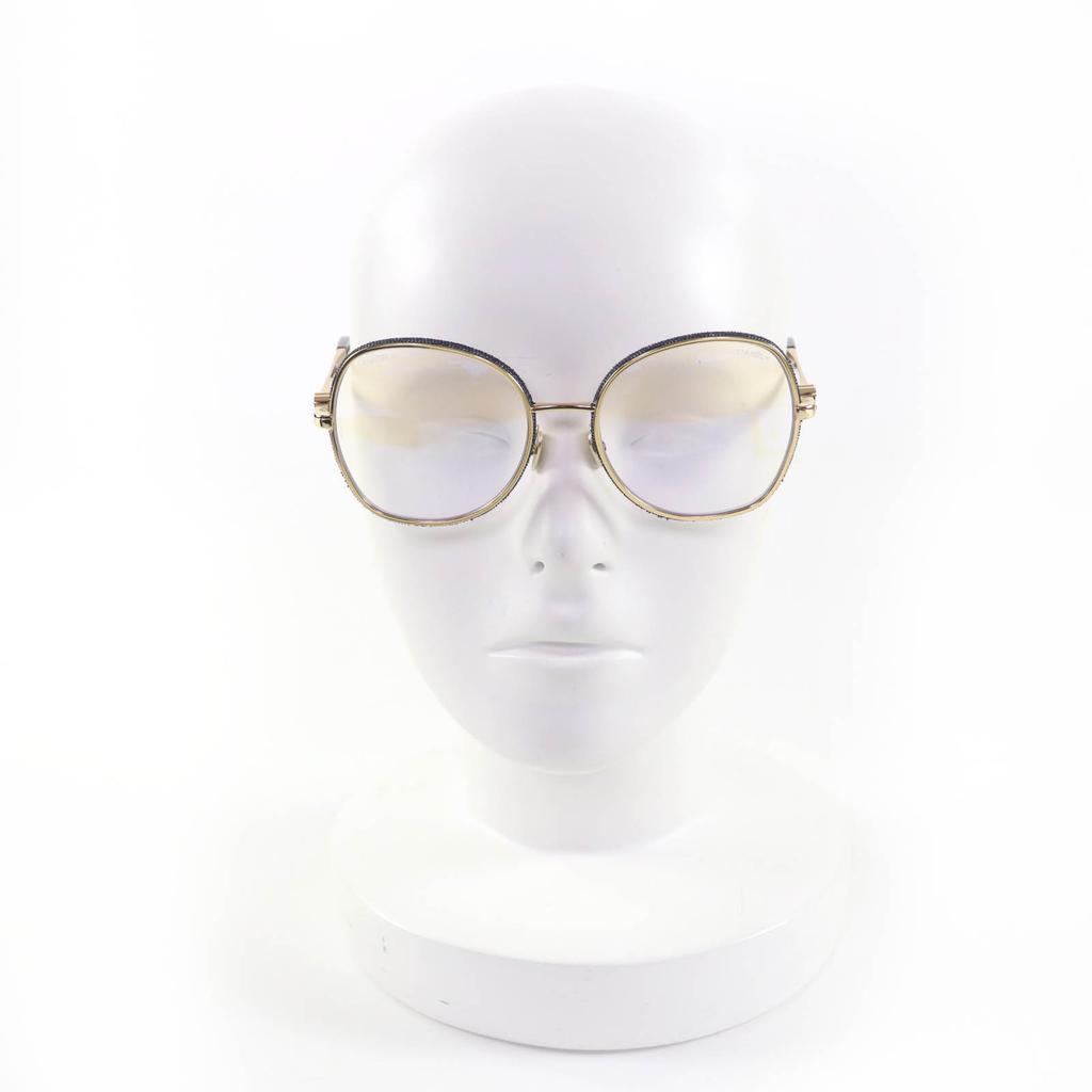 Gafas CHANEL Impecables Marca COCO Forma Redonda Denim dorado Mujer 2218-S Usado